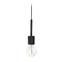 Petit luminaire suspendu Roswell de Dainolite avec fini noir mat et 1 ampoule