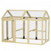 Poulailler Pawhut en bois, grand modele, avec 3 perchoirs et 2 portes, cage exterieure pour 1 a 3 volailles, lapins, canards, ideal pour la cour ou la ferme, dimensions : 140 cm x 89 cm x 107 cm.