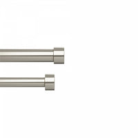 Tringle à rideaux extensible double Cappa de Umbra acier nickel de 1 po - 36 po à 66 po
