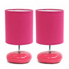 Ensemble de 2 lampes de table de Simple Designs d’apparence pierre - rose