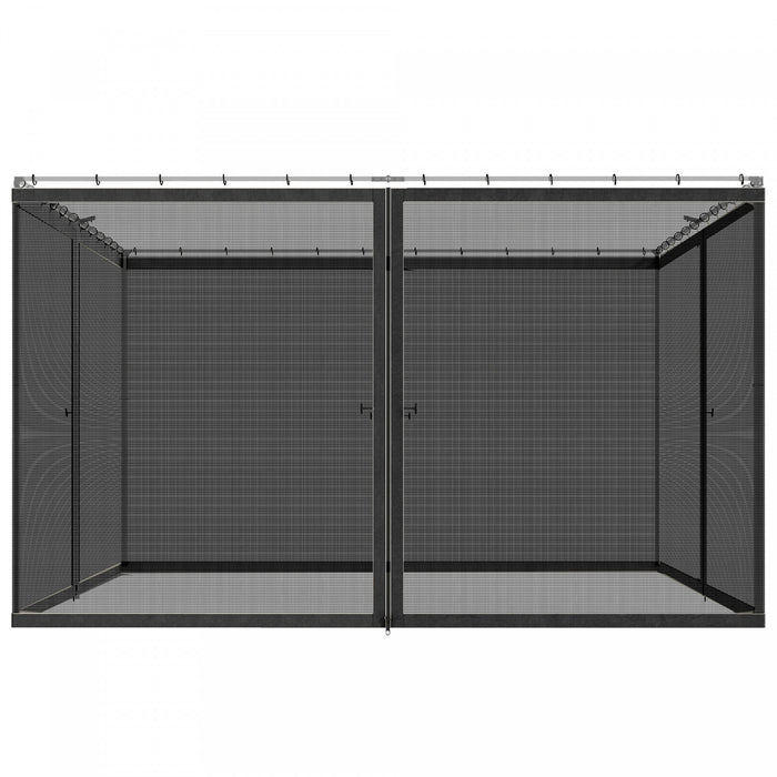 Outsunny Moustiquaire de remplacement pour gazebo 10' x 13', noir