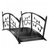 Outsunny Pont de Jardin Metal 120 cm avec Garde-Corps Securises, Pont Exterieur