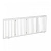 Pawhut Barriere De Securite Pliable Extra Large Pour Animal Domestique Avec 4 Pieds De Support Pour Escalier De Porte Blanc