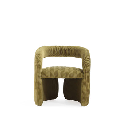 Corvette Mid-Century Modern Velvet Lounge Chair in Olive Green | Fauteuil lounge Corvette style moderne du milieu du siecle en velours vert olive