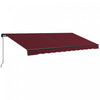 Outsunny 15' X 10' Auvent Retractable, Abri Pare-soleil, Rouge Vin