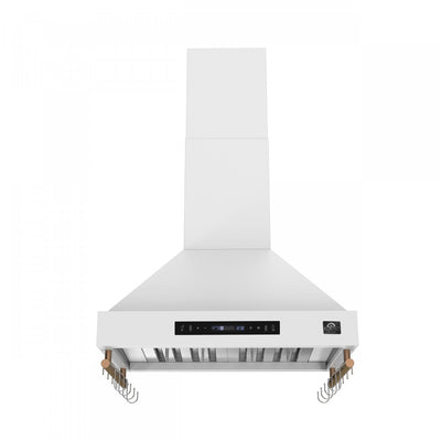Forno Venezia 30 Inch Wall-Mounted Range Hood, White-FRHWM5503-30WHT | Hotte de cuisiniere murale Venezia de 30 po, blanc-FRHWM5503-30WHT