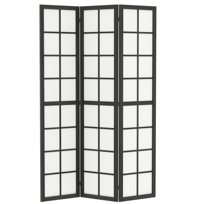 HOMCOM Paravent a 3 Panneaux, Ecran de Separation Pliable de 5.6 pi, Noir