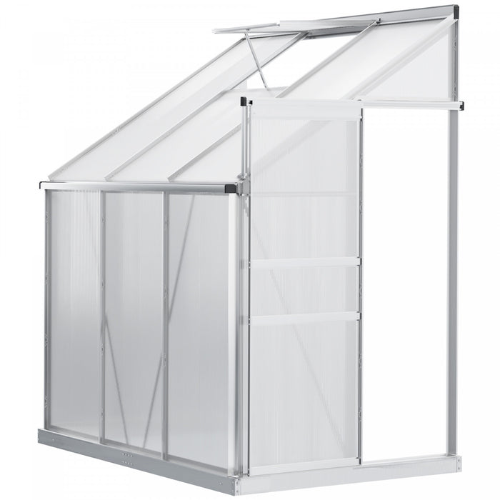 Outsunny Serre En Aluminium De 6' X 4' Avec Event De Toit Reglable, Clair