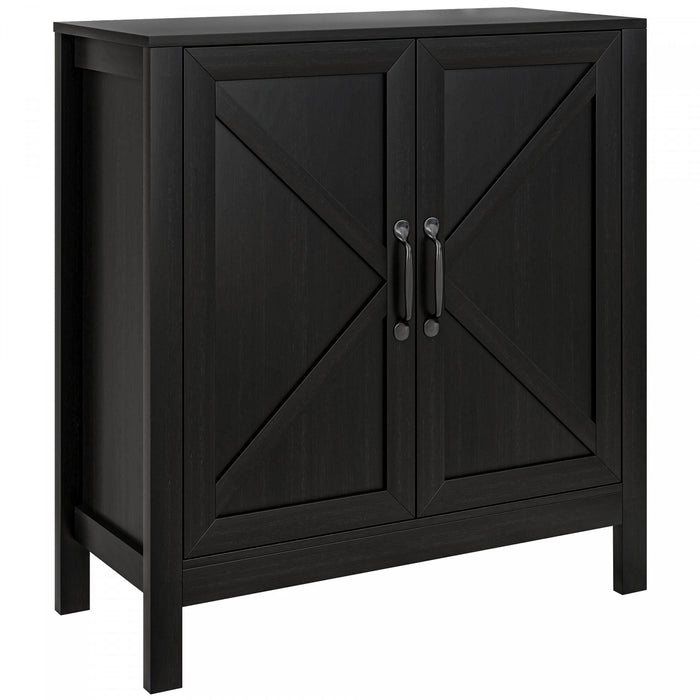 HOMCOM Armoire de rangement, buffet avec etagere reglable, noir