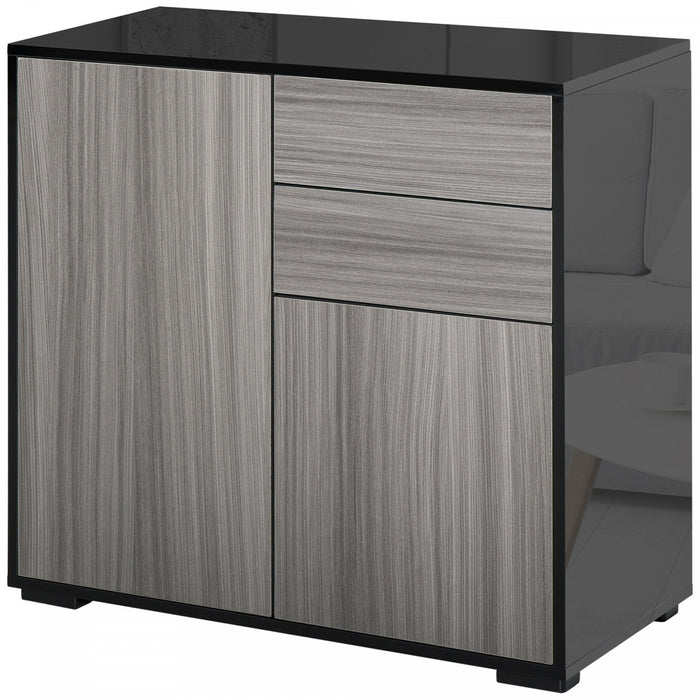 HOMCOM Buffet Haut Brillant Tiroirs Armoire Rangement Cuisine
