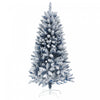 Homcom Arbre De Noel Artificiel De 5 Pi Avec Branches Floquees De Neige