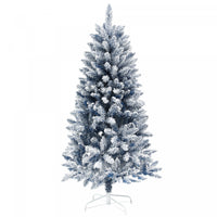 Homcom Arbre De Noel Artificiel De 5 Pi Avec Branches Floquees De Neige
