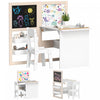 Qaba Ensemble Table Et Chaise Pour Enfant Avec Chevalet Pliable Et Etageres