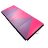 Soozier 4ftx10ftx2inch Tapis De Gymnastique En Cuir Pu, Pliable, Pour Exercices De Yoga, 4 Panneaux (rose/violet)