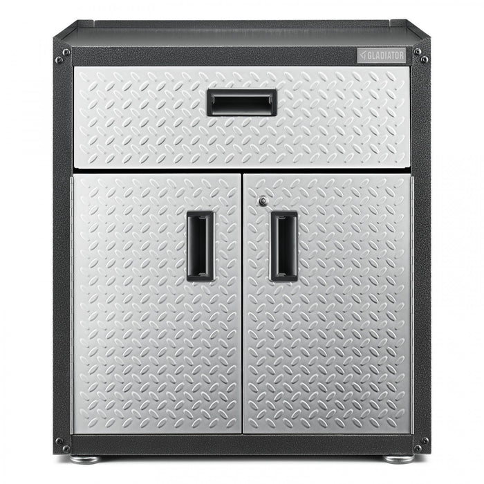 Armoire modulaire GearBox à portes 3/4 de Gladiator - bande de roulement argentée
