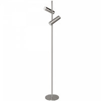 Lampe à pied Constance de Dainolite en acrylique givré qui diffuse la lumière, avec fini chromé satiné et ampoule de 12 W
