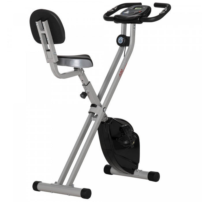 Soozier Velo D'exercice D'entrainement Vertical Pliable Avec 8 Niveaux De Resistance Magnetique Pour L'exercice Aerobique, Noir