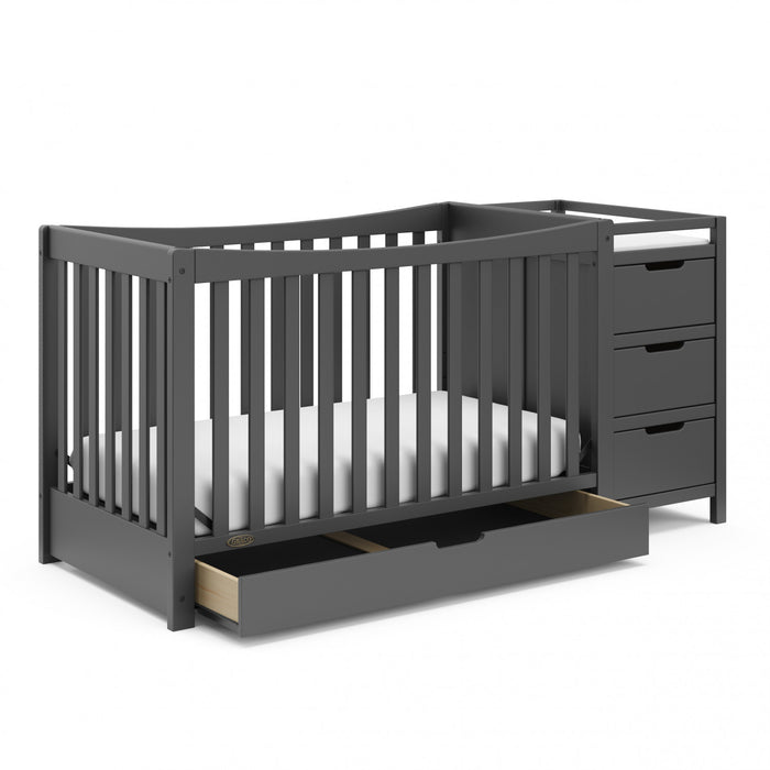Graco Remi Lit de bebe convertible 4-en-1 avec table a langer - Gris