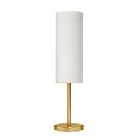 Lampe de table Paza de Dainolite en verre blanc, avec fini laiton vieilli et 1 ampoule
