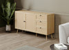 Commode Avec 3 Tiroirs – Coffre De Rangement Robuste Avec Finition Bois Brun – Organisateur De Chambre Solide – Assemblage Facile – Meuble Moderne Pour Chambre, Chambre D’amis Ou Salon