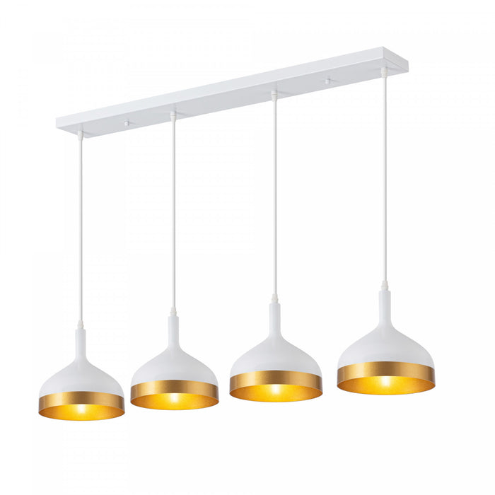Luminaire pour îlot de la collection Dash - blanc et doré