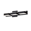 Lumière de coiffeuse murale Viola de Dainolite avec fini noir mat et 3 ampoules à DEL
