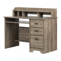  Versa Bureau De Travail Pour Ordinateur Avec Huche - Chene Vieilli