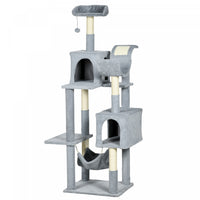 Pawhut Grand Arbre A Chat Pour Chats D'interieur, Tour A Plusieurs Niveaux De 70