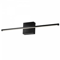 Applique murale horizontale Array de Dainolite en acrylique blanc qui diffuse la lumière, avec fini noir mat et ampoule à DEL de 30 W