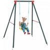 Outsunny Balancoire En Metal Avec Corde Reglable Robuste Structure En A Exterieur Jardin Set De Jeu Amusant Pour Enfants 6-12 Ans Vert