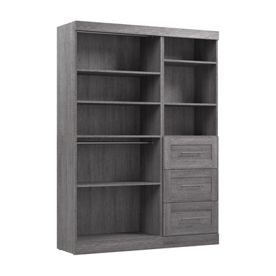 Bestar Pur 61 W Closet Organizer System - Bark Grey|Système d’organisateur de garde-robe Pur de Bestar de 61 po (L) - gris écorce