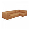 Canape sectionnel moderne contemporain Lukas 2 pieces, 118\", oriente a droite, couleur camel
