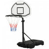 Homcom Systeme De Basket-ball Ajustable En Hauteur 51\"-64\" Support De Cerceau A Cote De La Piscine