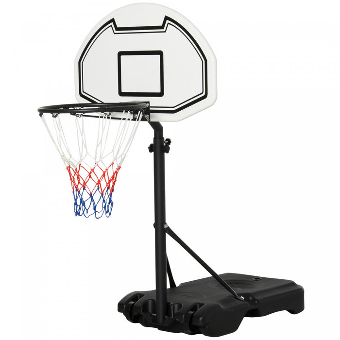 Homcom Systeme De Basket-ball Ajustable En Hauteur 51\"-64\" Support De Cerceau A Cote De La Piscine