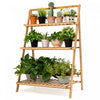 Etagere A Plantes Pliable En Bambou Costway – 3 Niveaux