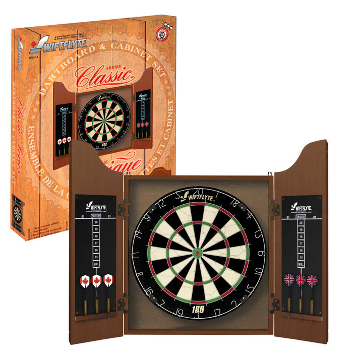 Ensemble coffret de cible de jeu de fléchettes Swiftflyte