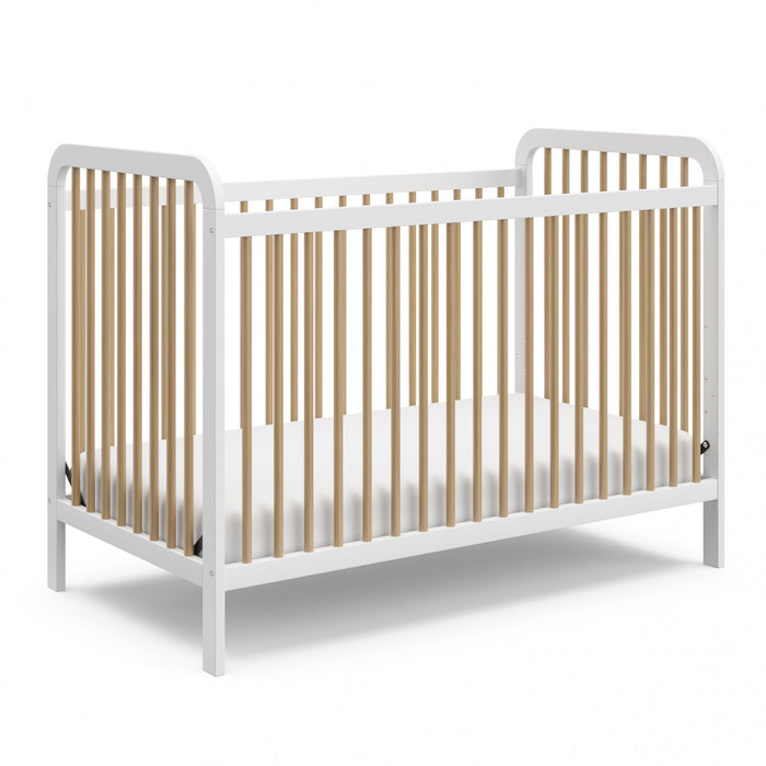 Storkcraft Pasadena Lit de bebe convertible 3-en-1 - Blanc avec bois clair