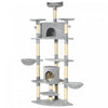 Pawhut Arbre A Chat 79\" Multi-niveaux Avec Deux Condos, Tour Pour Chats Avec Griffoirs, Deux Hamacs, Perchoirs, Jouets Interactifs, Gris Fonce.