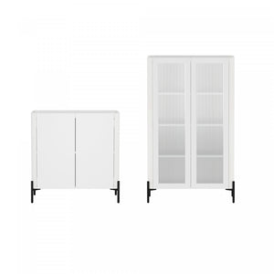 Armoires de rangement modernes Abbey 2 pieces en blanc