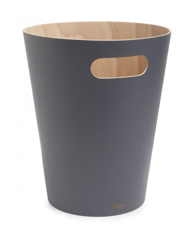 Umbra Woodrow Garbage Bin Trash Can - Charcoal|Poubelle Woodrow de Umbra - anthracite