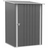 Outsunny 3.3' X 3.4' Abri De Jardin Avec Porte Verrouillable Gris