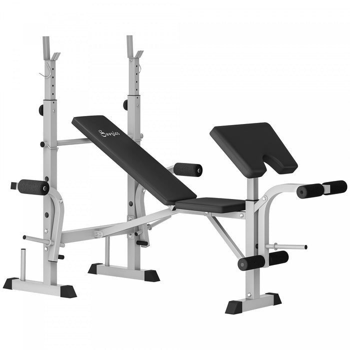 Soozier Banc De Musculation Reglable, Ensemble De Presse Multifonctions