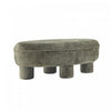 Tabouret d’appoint Tribeca style mid-century moderne en chenille vert olive