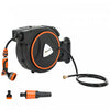 Devidoir de tuyau d'arrosage retractable Outsunny 1/2\" x 18 m avec buses a 12 fonctions