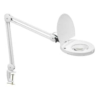 Lampe à loupe à lentille 5 D de Dainolite avec fini blanc et ampoule à DEL de 8 W