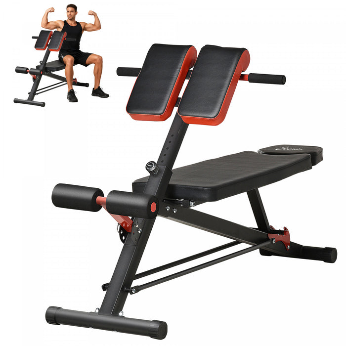 Soozier banc d'hyper extension reglable multifonctionnel banc d'halteres