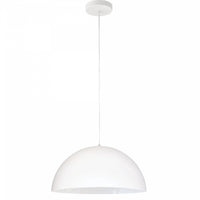 Petit luminaire suspendu Ofelia de Dainolite avec fini blanc mat et 1 ampoule