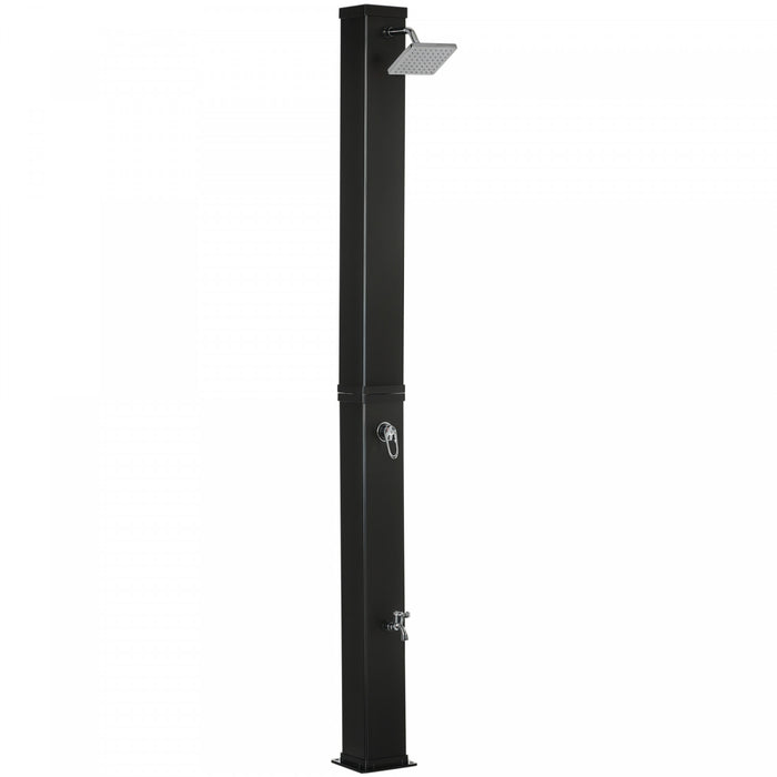 Outsunny Douche Solaire Chauffee avec Tete Pivotante, 217 cm
