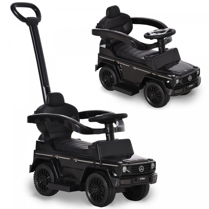 Aosom Poussette Tout-petit Vehicule A Pousser Avec Klaxon Volant Aucune Alimentation Manuel Sous Le Siege Design Sur Noir