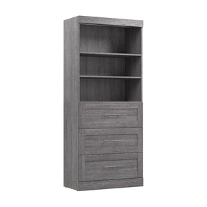 Organisateur de garde-robe Pur de Bestar de 36 po (L) avec tiroirs - gris écorce